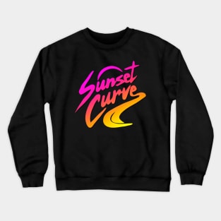 Sunset Retro Vintage Ombré Curves Crewneck Sweatshirt